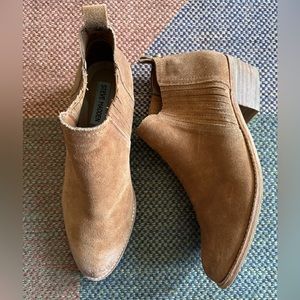 Suede Steve Madden Ankle Boots Camel Brown Size 8